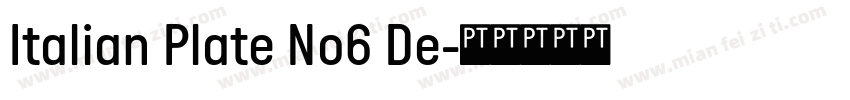 Italian Plate No6 De字体转换